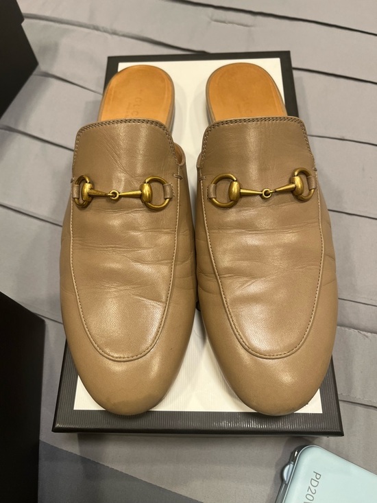 Gucci Shoes - Gucci  women Leather Slip-On Horsebit slides